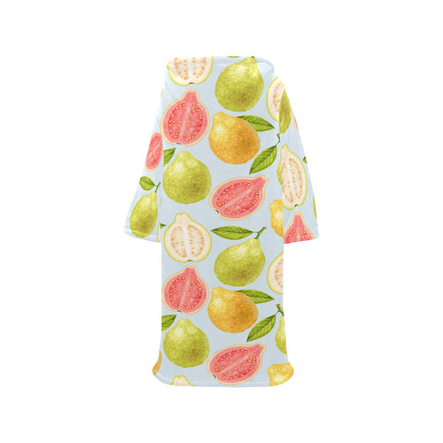 Guava design pattern Blanket Robe with Sleeves