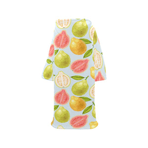 Guava design pattern Blanket Robe with Sleeves