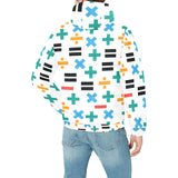 Math Pattern Print Design 05 Men's Padded Hooded Jacket