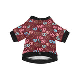 Pretzels Pattern Print Design 05 All Over Print Pet Dog Round Neck Fuzzy Shirt