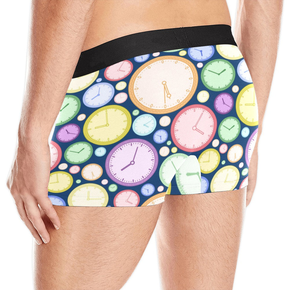 Colorful clock background Men's All Over Print Boxer Briefs Men's Underwear