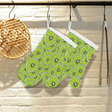 Slices of Lime design pattern Heat Resistant Oven Mitts