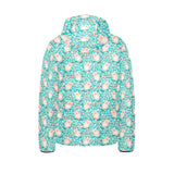 Pig Pattern Print Design 01 Kids' Boys' Girls' Padded Hooded Jacket