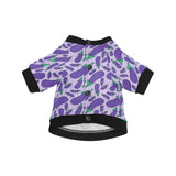 Eggplant Pattern Print Design 03 All Over Print Pet Dog Round Neck Fuzzy Shirt