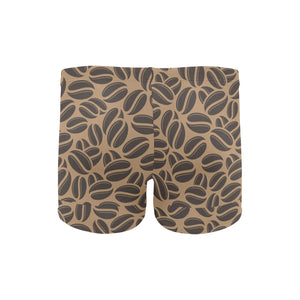 Coffee bean on brown background Men's Swimming Trunks