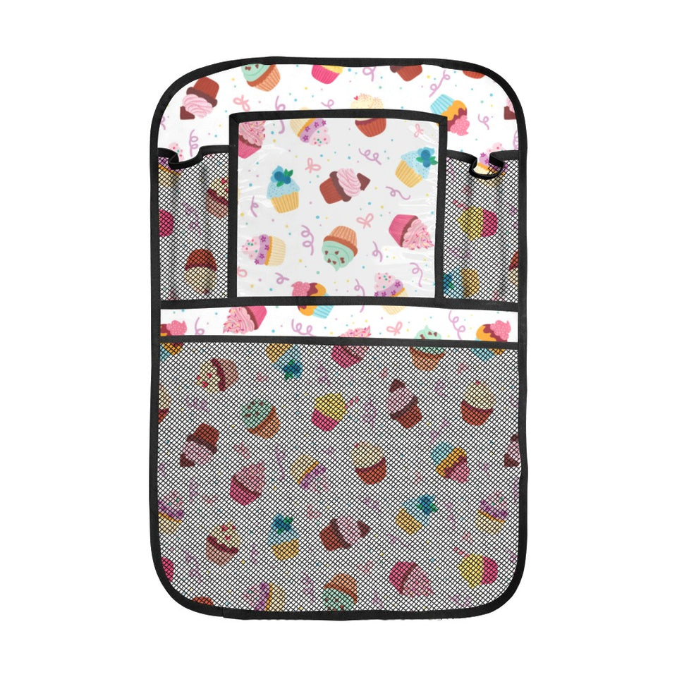 Cake cupcake design pattern Car Seat Back Organizer