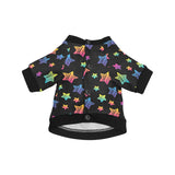Colorful star pattern All Over Print Pet Dog Round Neck Fuzzy Shirt
