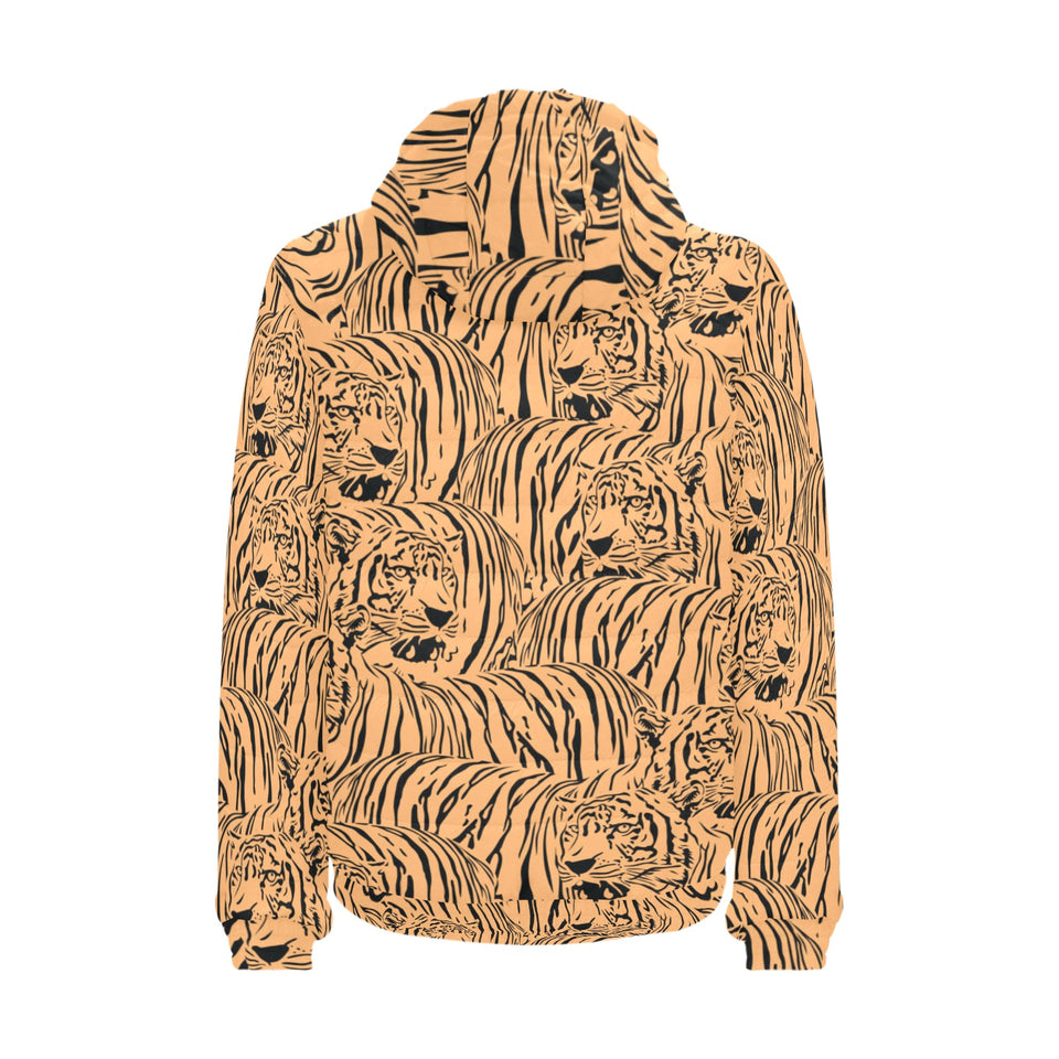 Bengal tigers pattern Men's Padded Hooded Jacket