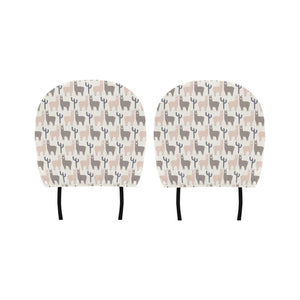 Llama Alpaca pattern Car Headrest Cover