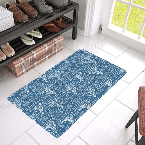 Hand drawn sailboat pattern Doormat