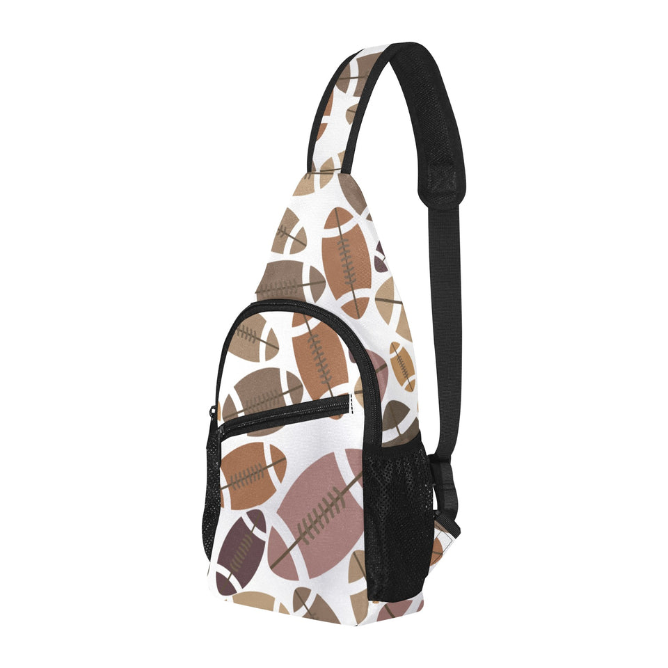 American football ball pattern All Over Print Chest Bag