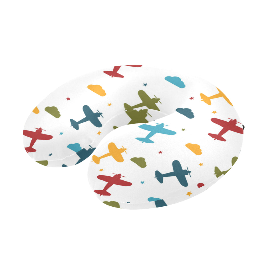 Airplane star cloud colorful U-Shaped Travel Neck Pillow