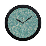 Classic Hand drawn Grape pattern Elegant Black Wall Clock