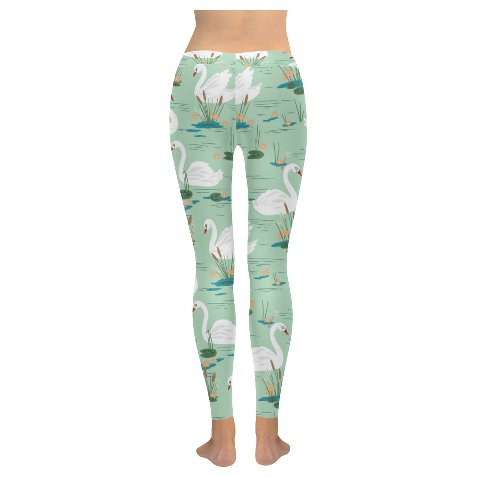 White swan lake pattern Women's Legging Fulfilled In US
