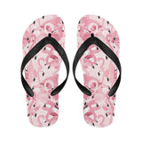 Pink flamingos pattern background Unisex Flip Flops