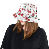 Hand drawn cherry pattern Unisex Bucket Hat