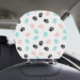 Dog Paws Pattern Print Design 04 Car Headrest Cover