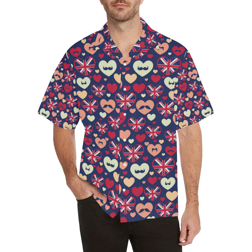 British Pattern Print Design 02 Men's All Over Print Hawaiian Shirt (Model T58)