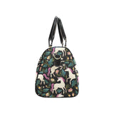 Unicorns forest background Travel Bag