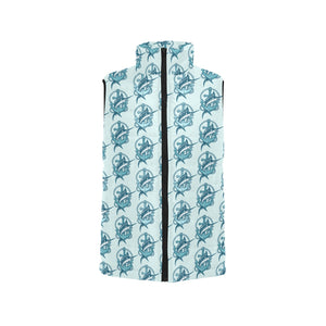Swordfish Pattern Print Design 05 Women's Padded Vest