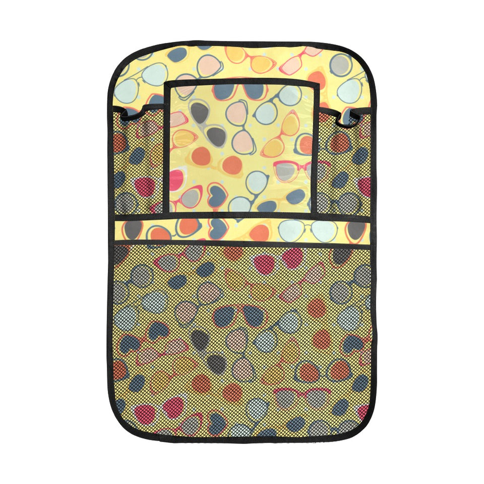 Sun Glasses Pattern Print Design 05 Car Seat Back Organizer