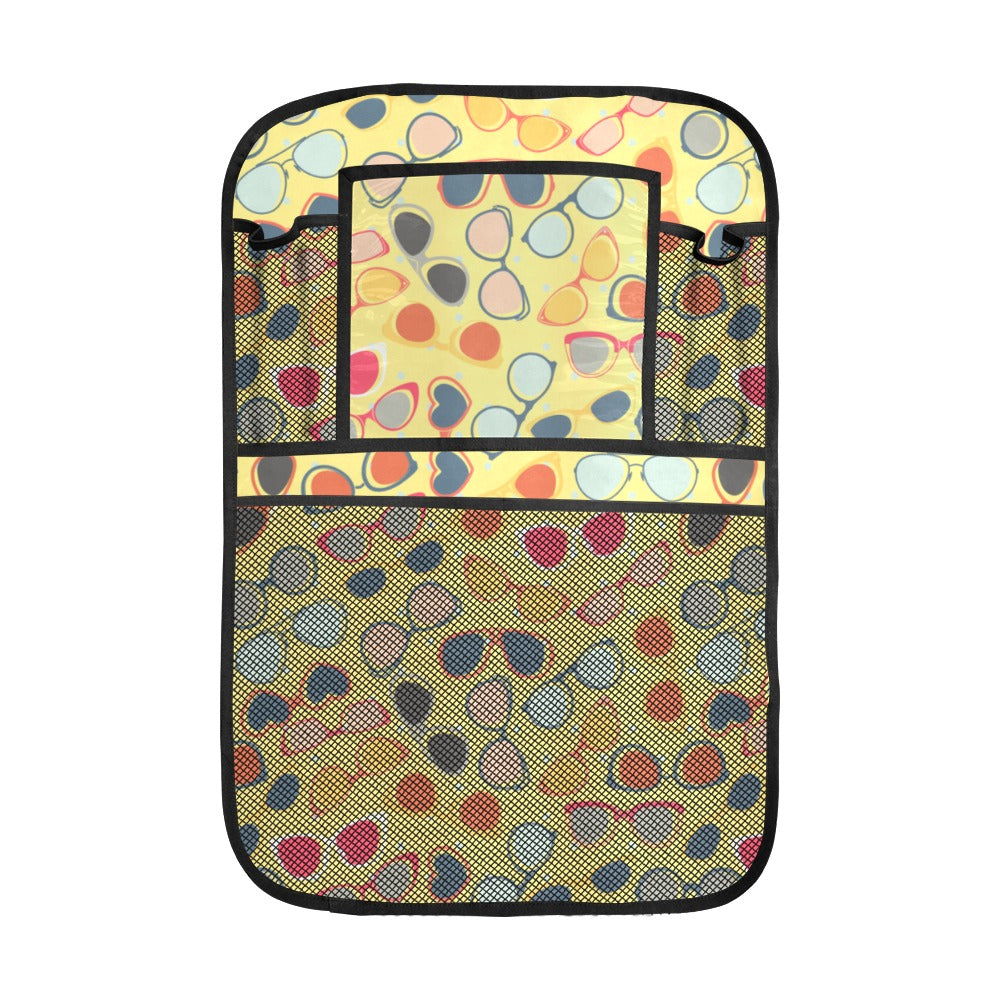Sun Glasses Pattern Print Design 05 Car Seat Back Organizer