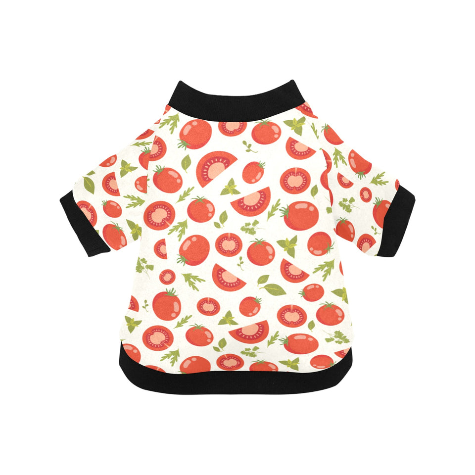 Tomato pattern All Over Print Pet Dog Round Neck Fuzzy Shirt
