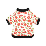 Tomato pattern All Over Print Pet Dog Round Neck Fuzzy Shirt