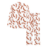 Sausage Pattern Print Design 04 Women's Long Pajama Set