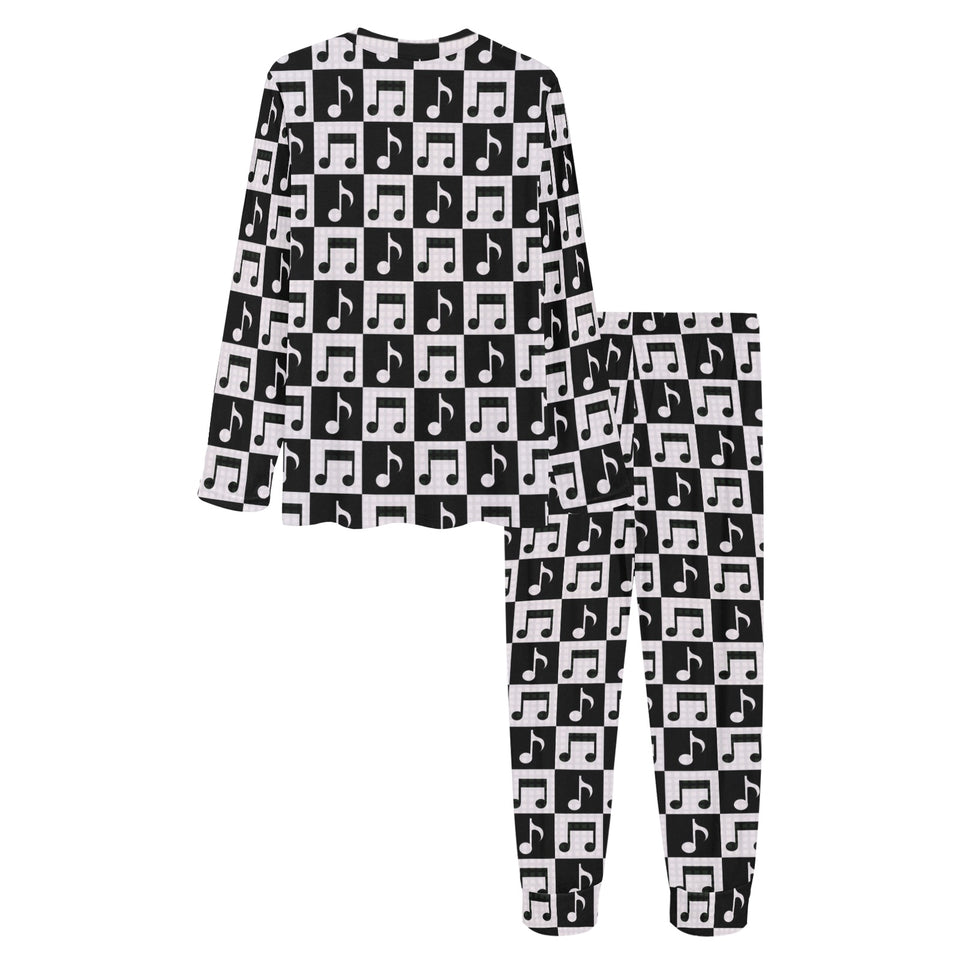 Music Notes Pattern Print Design 01 Women's All Over Print Pajama Set