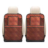Wood Printed Pattern Print Design 03 Car Seat Back Organizer