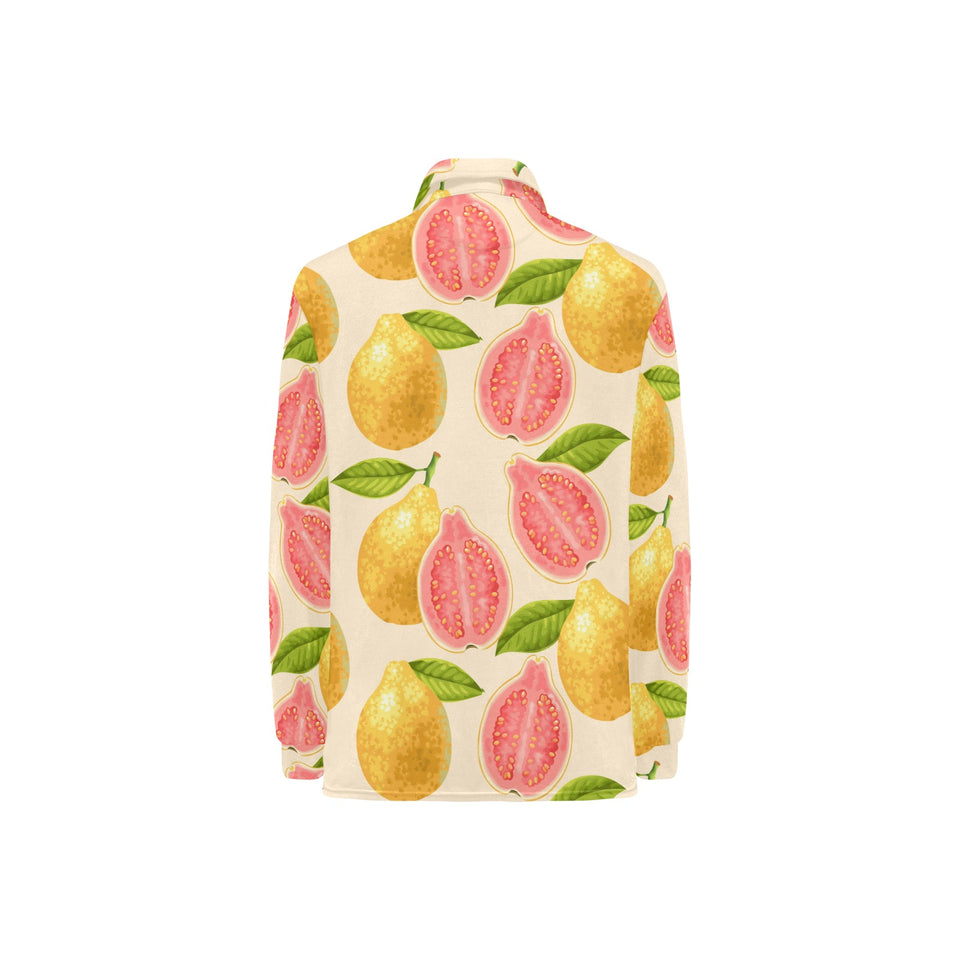 Beautiful guava pattern Women's Long Sleeve Polo Shirt
