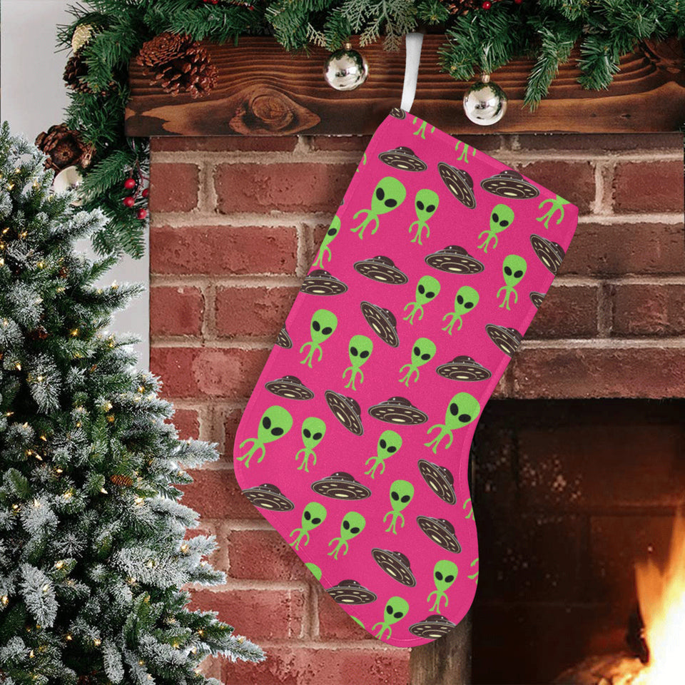 Alien Pattern Print Design 03 Christmas Stocking