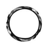 Black white camouflage pattern Car Steering Wheel Cover