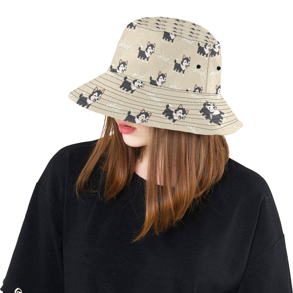 Cute Siberian Husky Unisex Bucket Hat