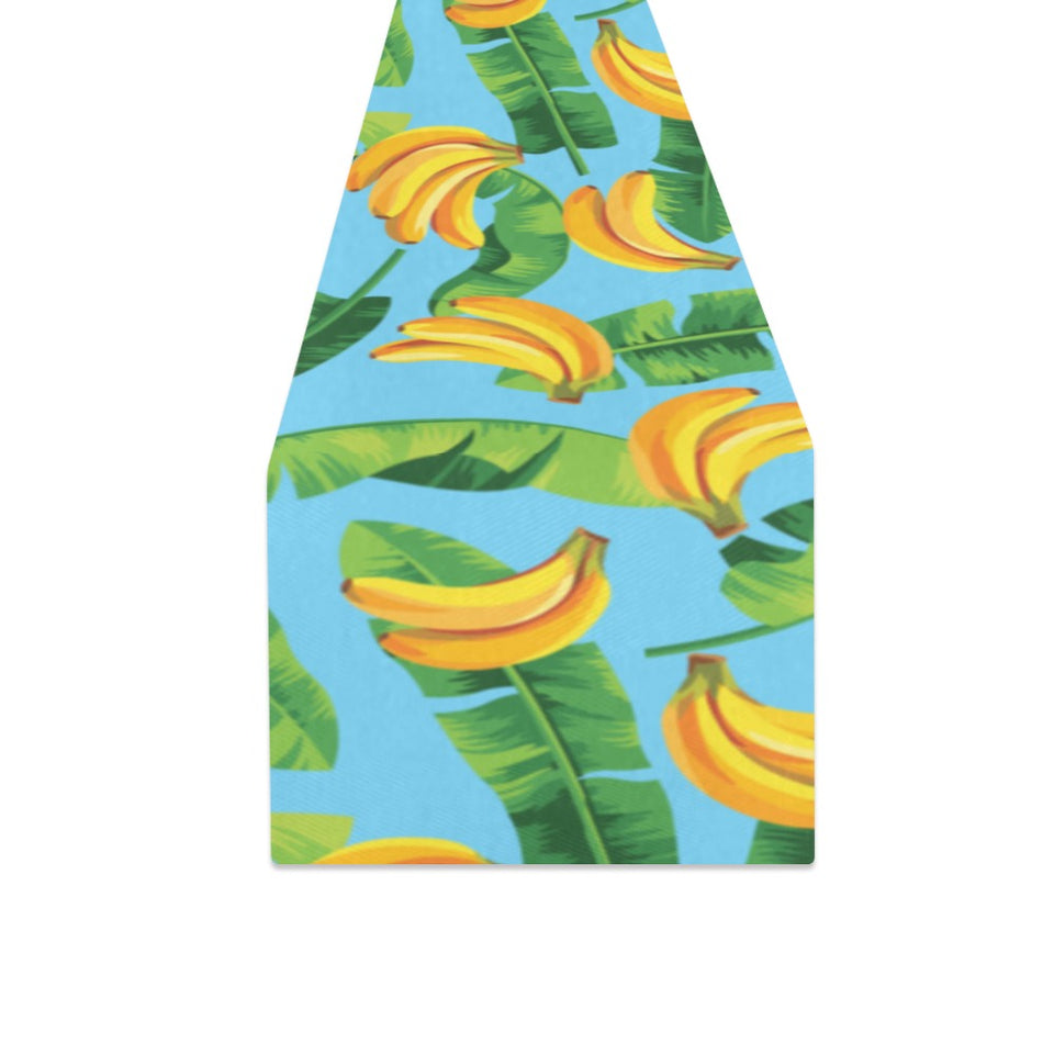 banana leaves banana design pattern Table Runner