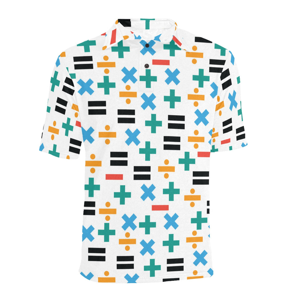 Math Pattern Print Design 05 Men's All Over Print Polo Shirt