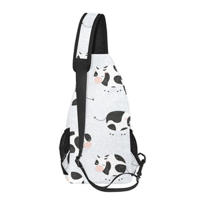Cute cows pattern All Over Print Chest Bag