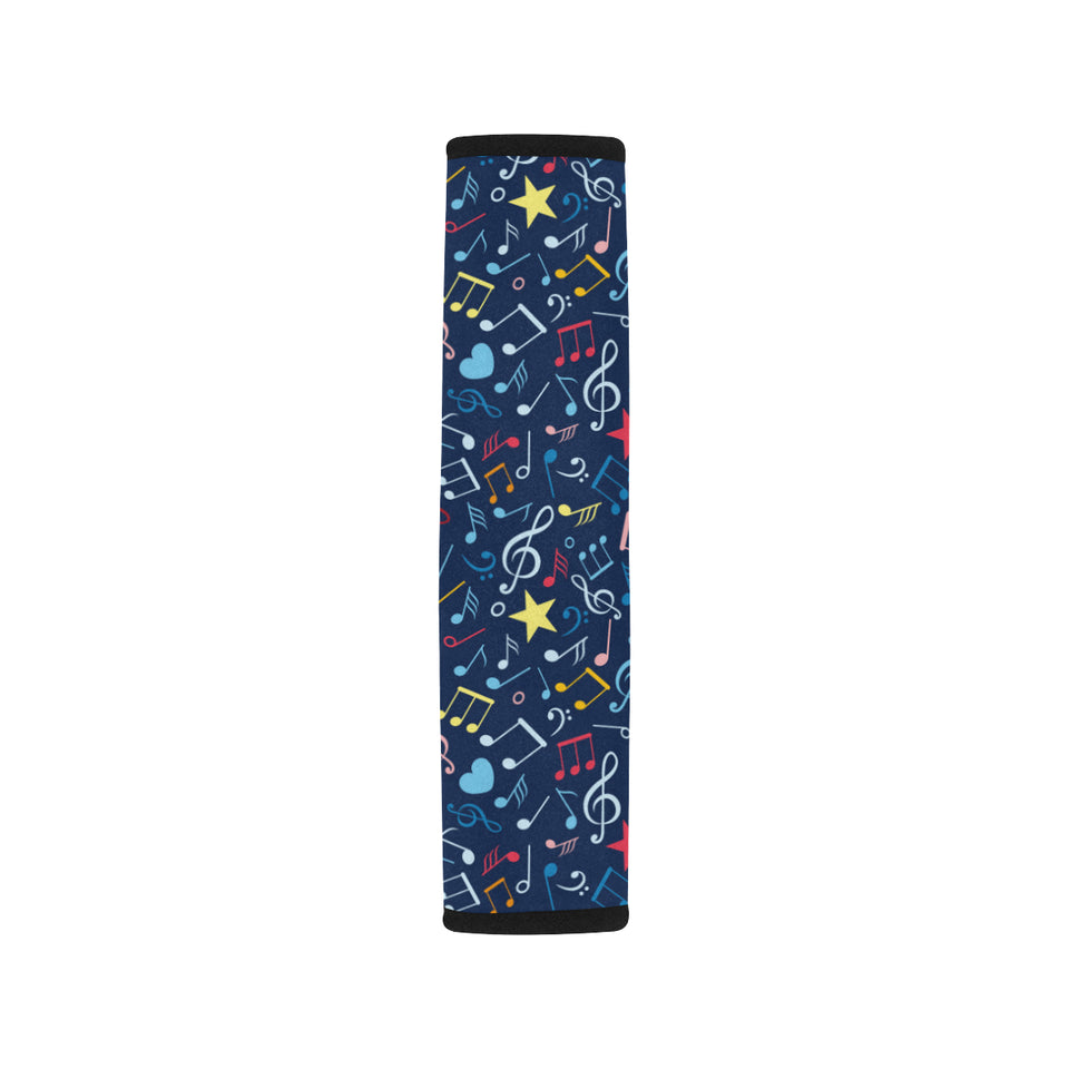 Music Notes Pattern Print Design 03 Car Seat Belt Cover