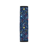 Music Notes Pattern Print Design 03 Car Seat Belt Cover