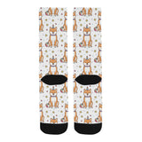 shiba inu unicorn costume horn colorful tail patte Crew Socks