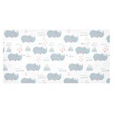 cute rhino heart pattern Tablecloth