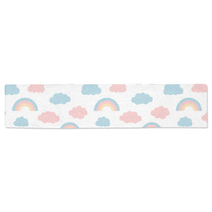 Cute rainbow clound pattern Table Runner