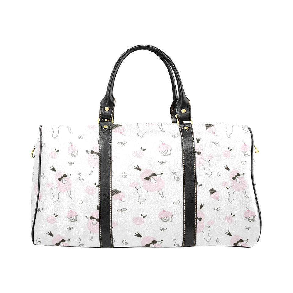 Poodle dog rose cake pattern Travel Bag