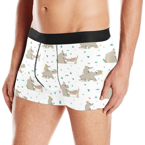 Cute Rhino pattern background Men's All Over Print Boxer Briefs Men's Underwear