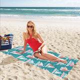Cute sailboat pattern Beach Towel