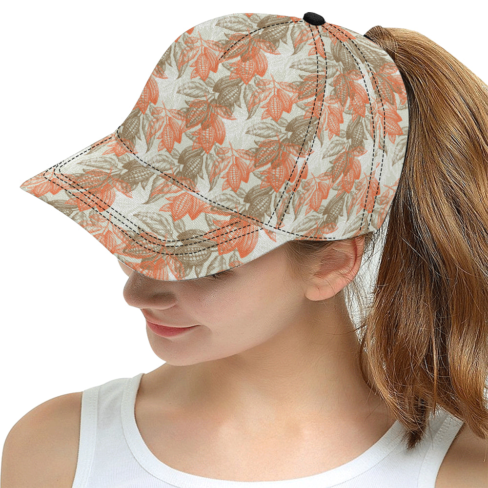 Cocoa beans Cocoa tree pattern All Over Print Snapback Cap