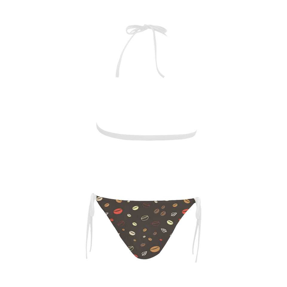 Coffee bean leave pattern Sexy Bikinis Two-Piece Swimsuits