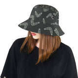 Hand drawn boomerang Australian aboriginal ornamen Unisex Bucket Hat