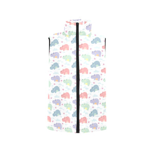 Hippopotamus Pattern Print Design 03 Men's Padded Vest